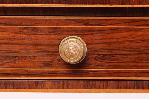 Lot 194 - A George III Rosewood & Satinwood banded sofa...