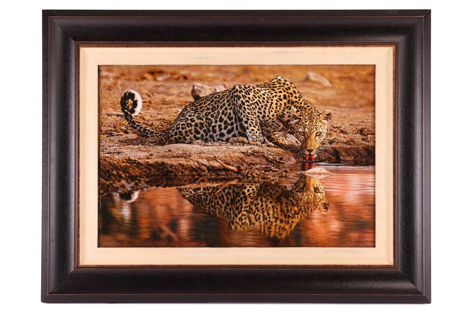 Lot 32 - Tony Karpinski (British b. 1965), Leopard...