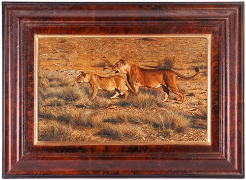 Lot 56 - Tony Karpinski (British, b.1965), Lioness and...