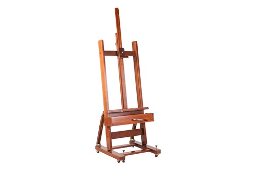 Lot 87 - A good quality stained beechwood Studio easel,...