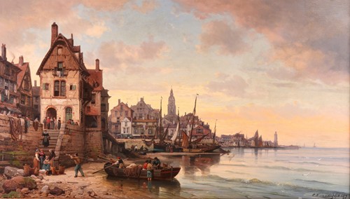 Lot 18 - Charles Euphraise Kuwasseg (French 1833 - 1904)