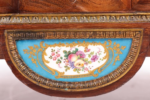 Lot 151 - A French parquetry inlaid, mahogany...