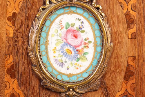 Lot 151 - A French parquetry inlaid, mahogany...