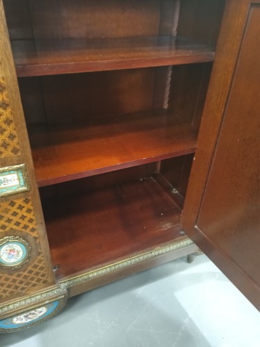 Lot 151 - A French parquetry inlaid, mahogany...