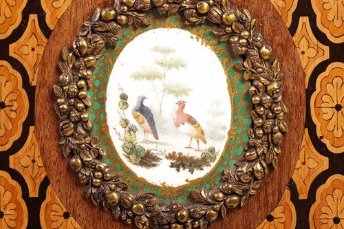 Lot 151 - A French parquetry inlaid, mahogany...