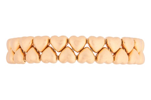 Lot 94 - Cartier - a 'Double Coeurs' link bracelet,...