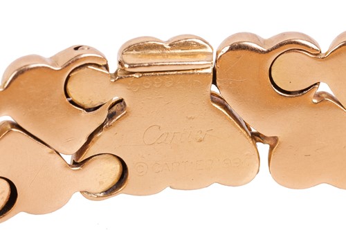 Lot 94 - Cartier - a 'Double Coeurs' link bracelet,...