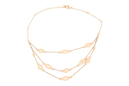 Lot 62 - Bulgari - a 'Lucea' three-row necklace,...