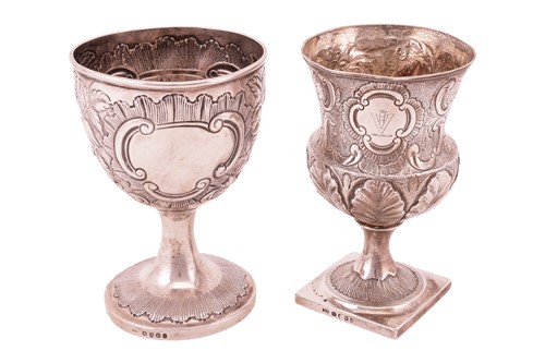 Lot 304 - A George III silver goblet, the tapering...