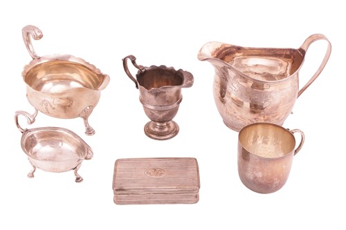 Lot 163 - A collection of silver including a George III...