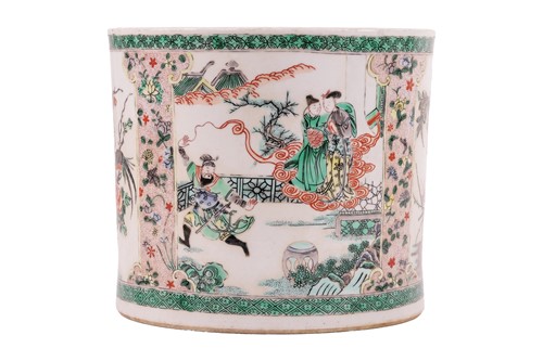 Lot 134 - A very large Chinese Famille Verte porcelain...