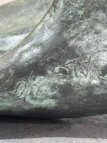 Lot 310 - 20th century school, a large patinated bronze...