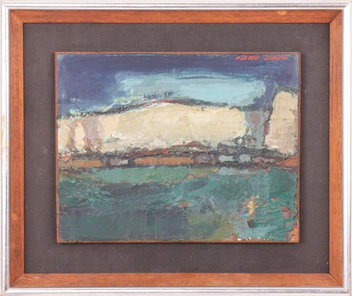 Lot 26 - Alfred Cohen (1920-2001), 'Falaise #1', oil on...