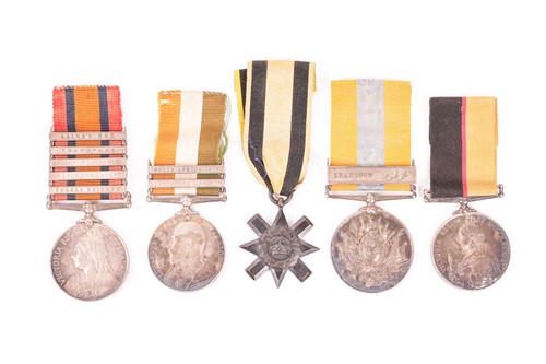 Lot 225 - A Victorian/Edwardian Five-Medal group to...