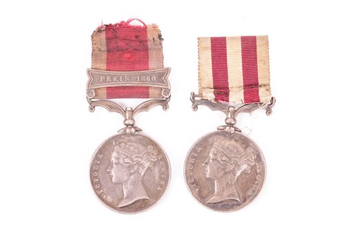 Lot 228 - A Victorian two-medal Indian Mutiny and China...