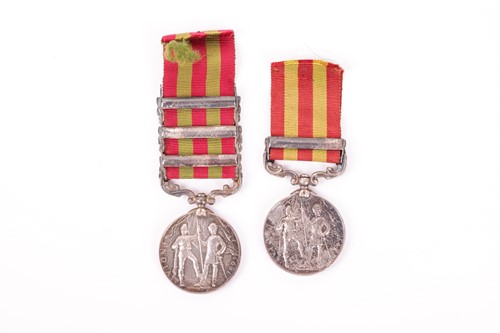 Lot 232 - Two Victorian Indian General Service medals,...