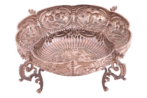Lot 172 - A late Victorian silver lobed circular fruit...