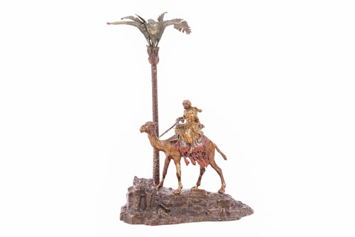 Lot 95 - Franz Bergman: an Austrian cold-painted bronze...