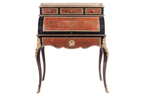 Lot 156 - A Napoleon III red Boulle and ebonized...