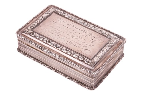 Lot 167 - Nathaniel Mills, a silver presentation...