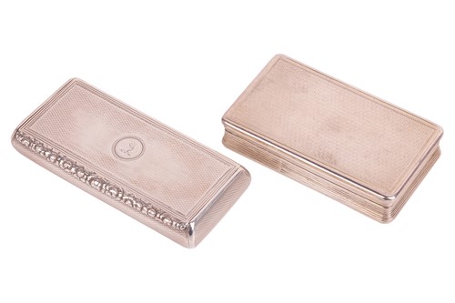 Lot 169 - A George IV rectangular silver snuff box,...