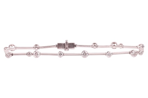 Lot 236 - Boodles - a 'Raindance' diamond-set bracelet,...