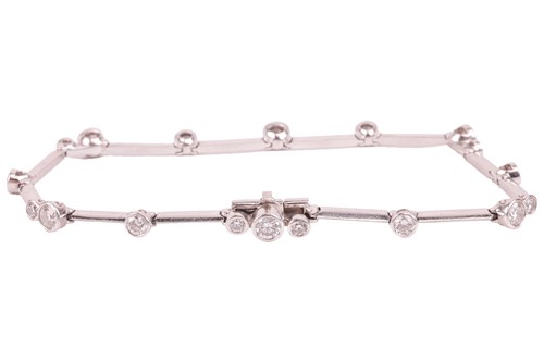 Lot 236 - Boodles - a 'Raindance' diamond-set bracelet,...