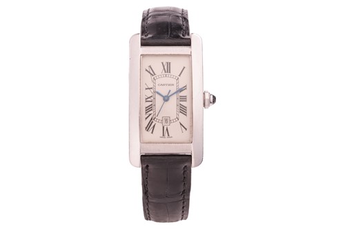 Lot A Cartier Tank Americaine 18 Carat White Gold...