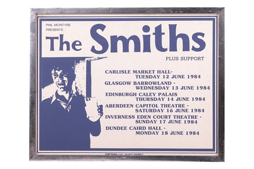 Lot 83 - The Smiths: 1984 framed tour poster titled...