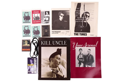 Lot 90 - Morrissey: collection of tour-related ephemera...