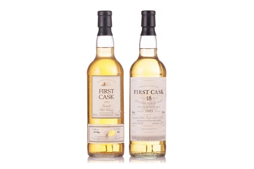 Lot Two bottles of First Cask Whisky: a Speyside...