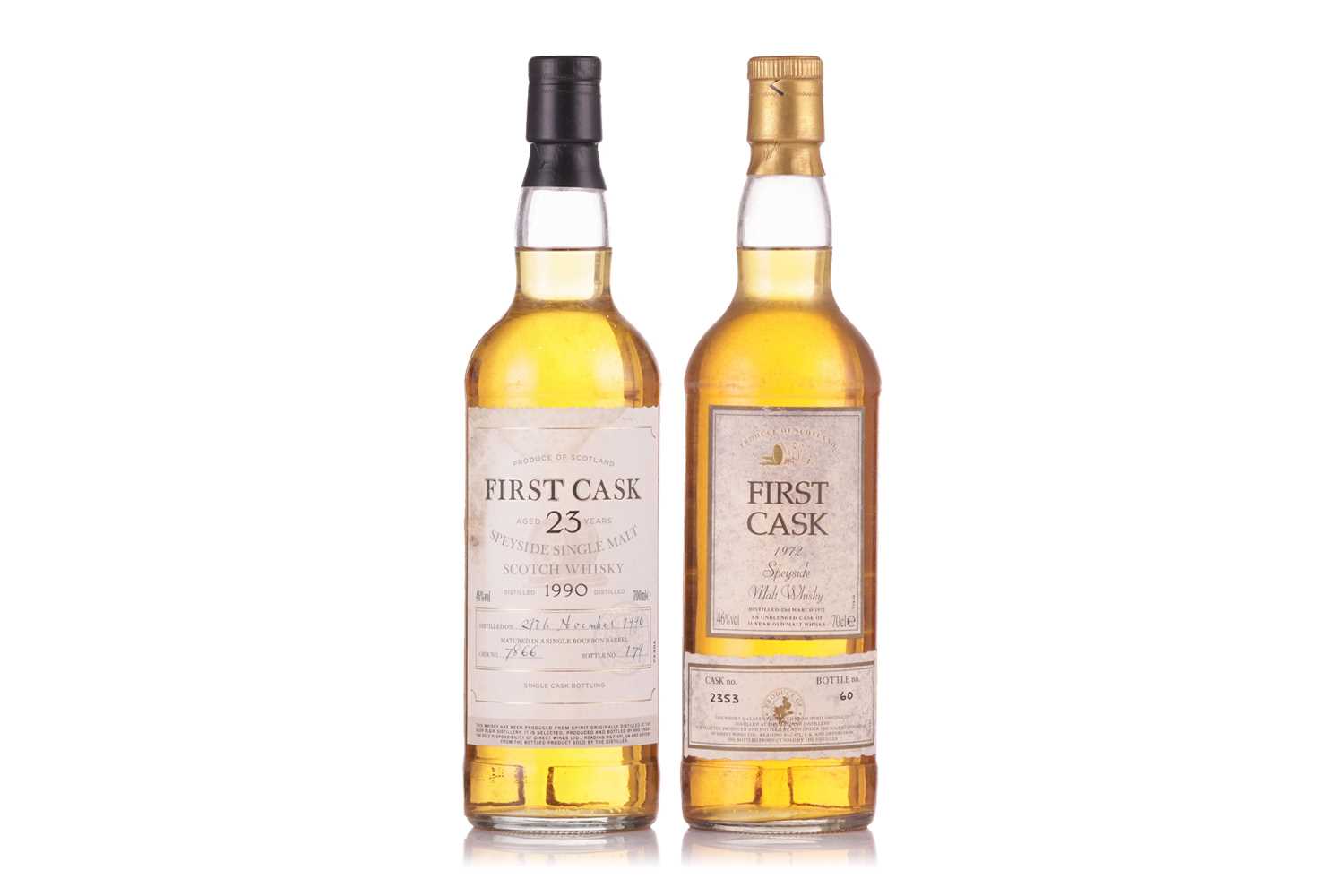 Lot 421 - Two bottles of First Cask Whisky: a Glen
