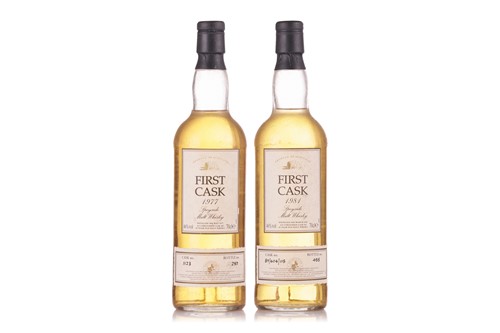 Lot Two bottles of First Cask Whisky: a Dallas Dhu...