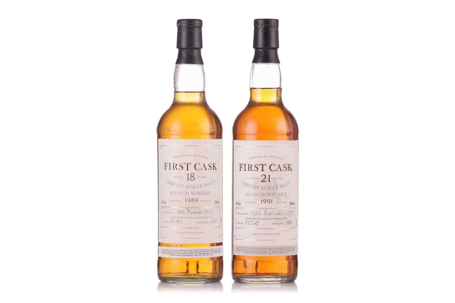 Lot 400 - Two bottles of First Cask Whisky: a Highland