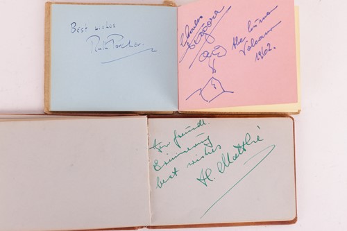 Lot 180 - Autograph albums: three books with signatures...