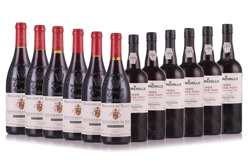 Lot Six Bottles of Chateauneuf Du Pape Domaine de...