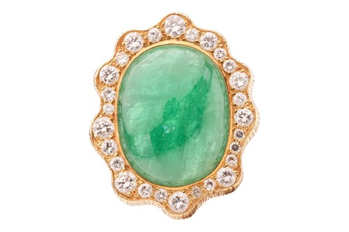 Lot 175 - Andrew Grima - an emerald and diamond cocktail...