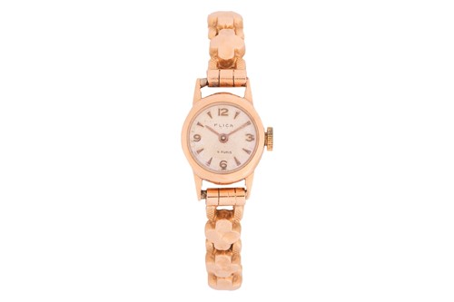 Lot 209 - A Flica 18k Gold Ladies Coctail Watch Serial:...