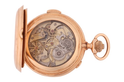 Lot 257 - A La Phare, a fine 14-carat gold cased minute...