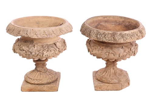 Lot 234 - A pair of 19th-century terracotta campagna...