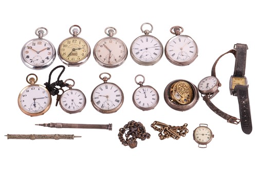 Lot 119 - A collection of pocket watches comprising two...