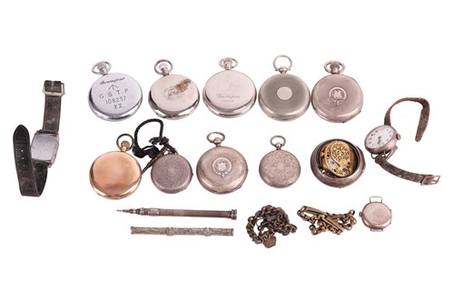 Lot 119 - A collection of pocket watches comprising two...
