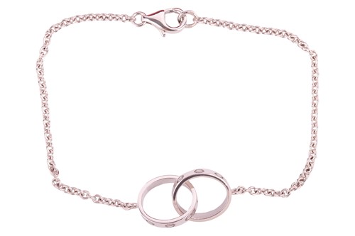 Lot 60 - Cartier- a Love chain bracelet, set in 18ct...