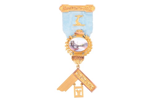 Lot 61 - A 9ct gold Masonic Past Master's Breast Jewel,...