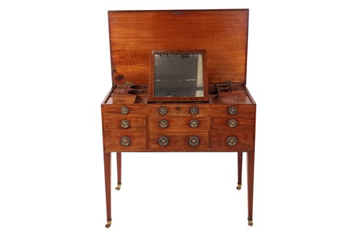 Lot 77 - A George III mahogany gentleman’s dressing...