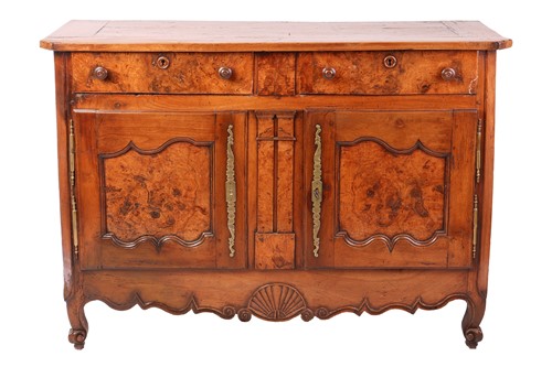 Lot 75 - A late 18th-century French field walnut,...