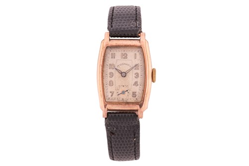 Lot An Ingersoll Art Deco 9 Carat Gold Wristwatch...