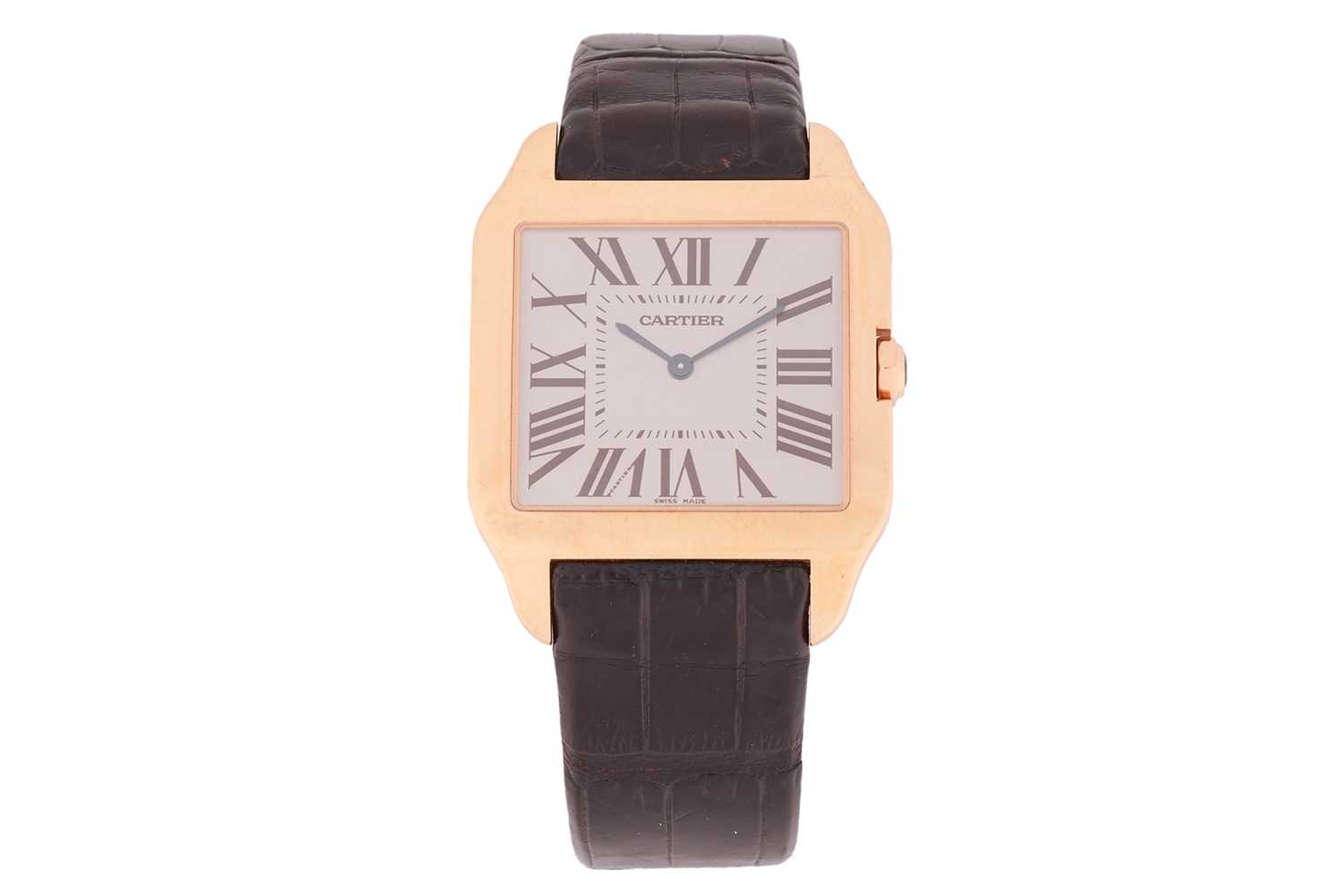 Lot 240 - A Cartier Santos Dumont 18 Carat Model: 2650...