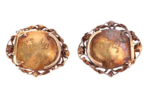 Lot 83 - An unusual pair of 18th Norwegian gold, rock...