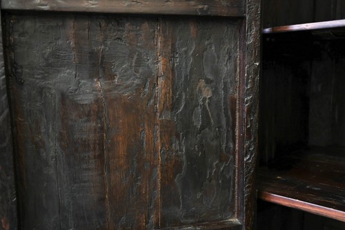 Lot 230 - A traditional Chinese red and black lacquer...